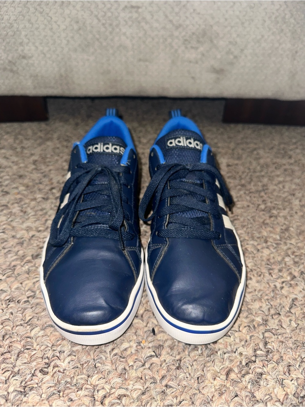 Adidas Men’s Navy and White Low-Top Sneakers